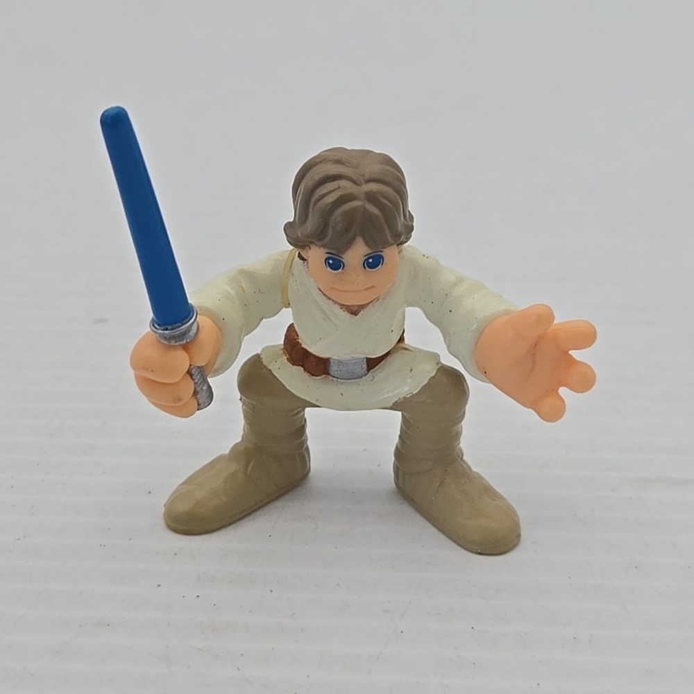 Hasbro Star Wars Galactic Heroes Luke Skywalker Action Figure Blue Lightsaber